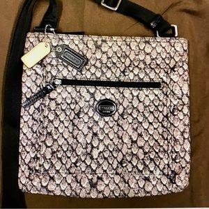 COACH Taylor Snake 🐍 Print Swing-back Crossbody Purse